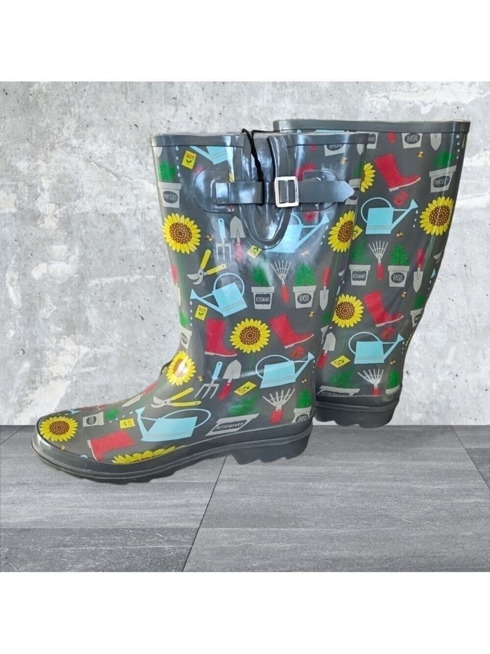 Sunflower Rain Boots Size 11